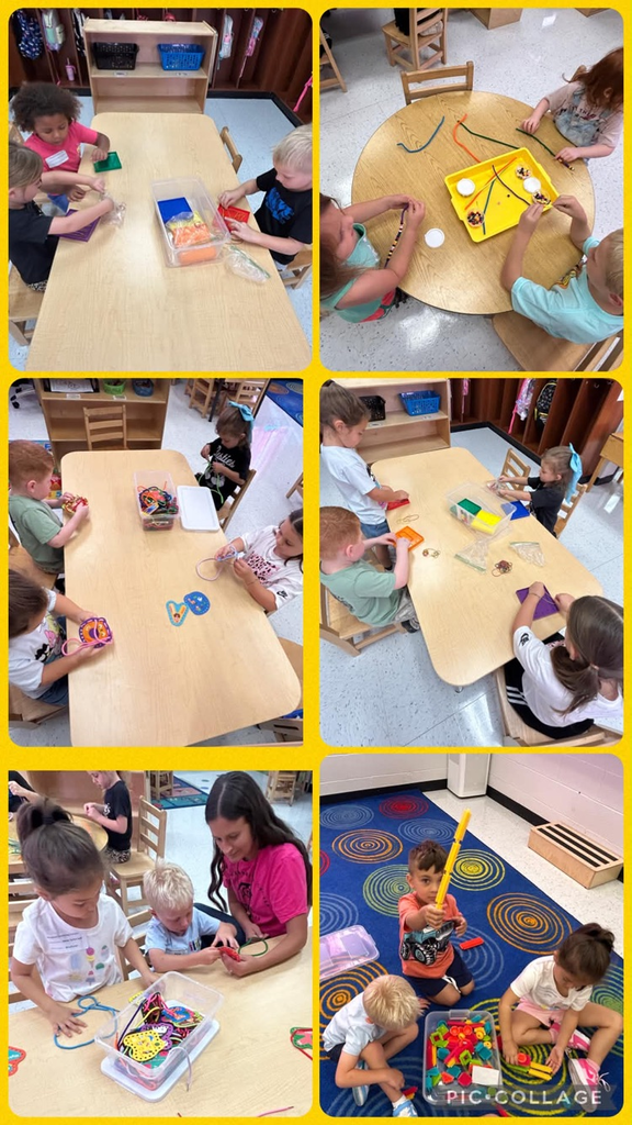 Mrs. G’s Preschool station fun! 