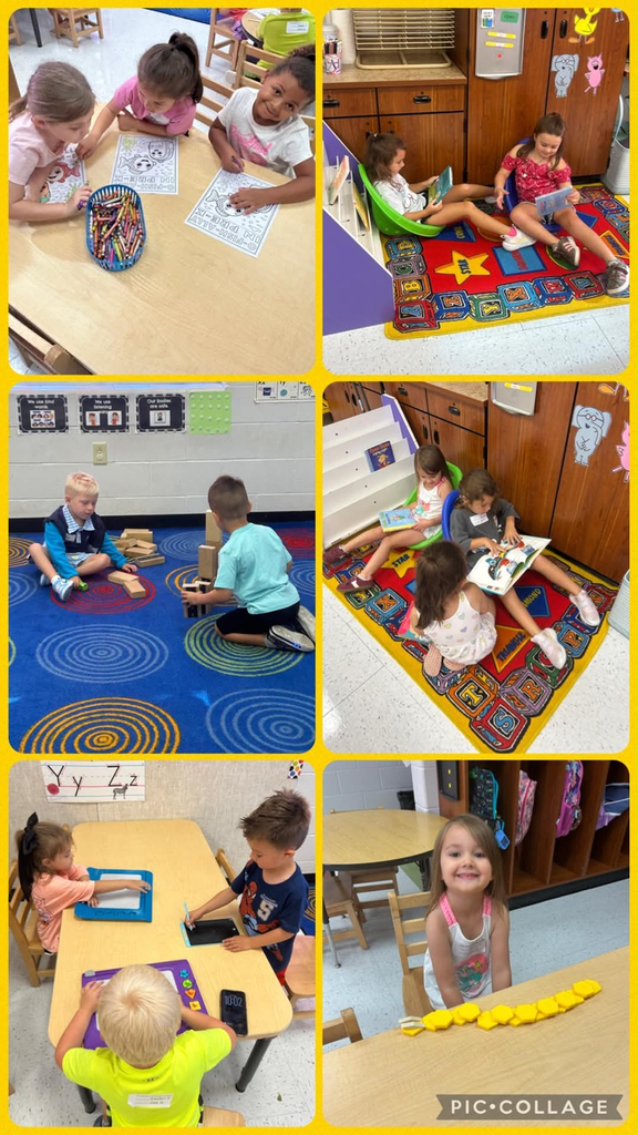 Mrs. G’s Preschool station fun! 