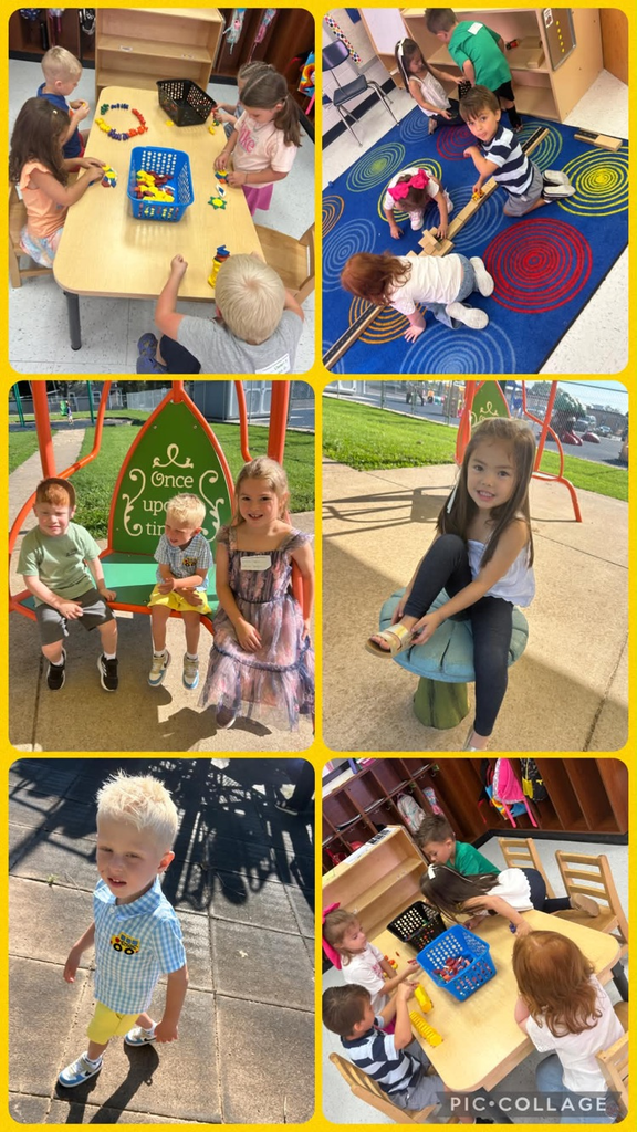 Mrs. G’s Preschool station fun! 
