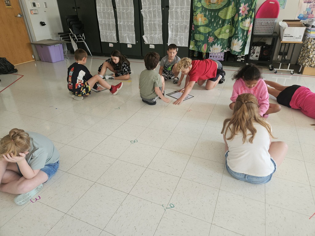 Students are participating in a music game