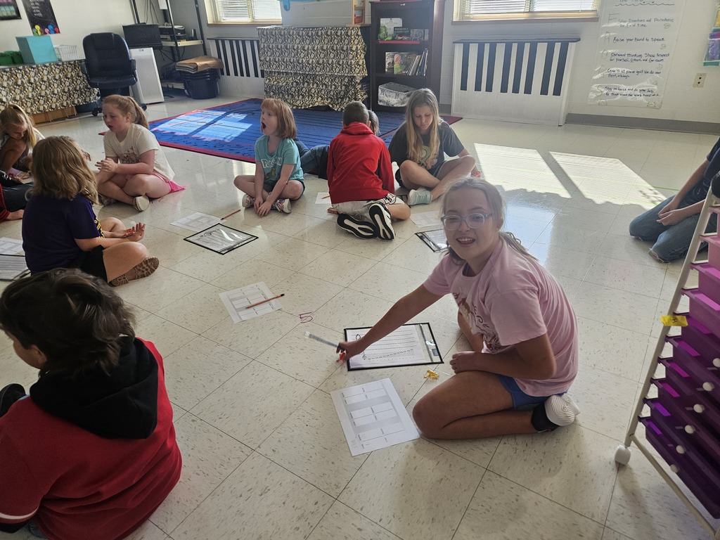 Students are participating in a music game