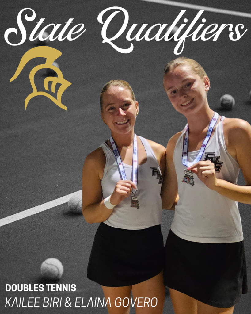 Farmington tennis doubles pair Elaina Govero and Kailee Biri