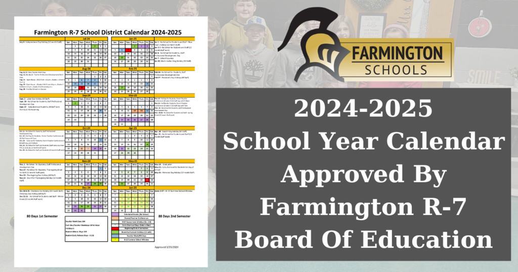 School Year Calendar Approved