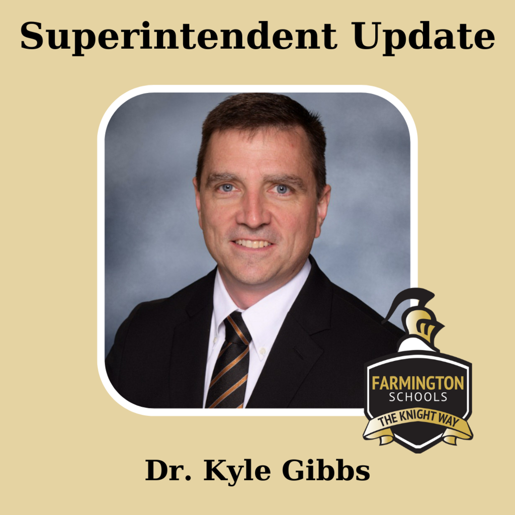 Picture of Dr. Kyle Gibbs and the Farmington Knight and Shield logo