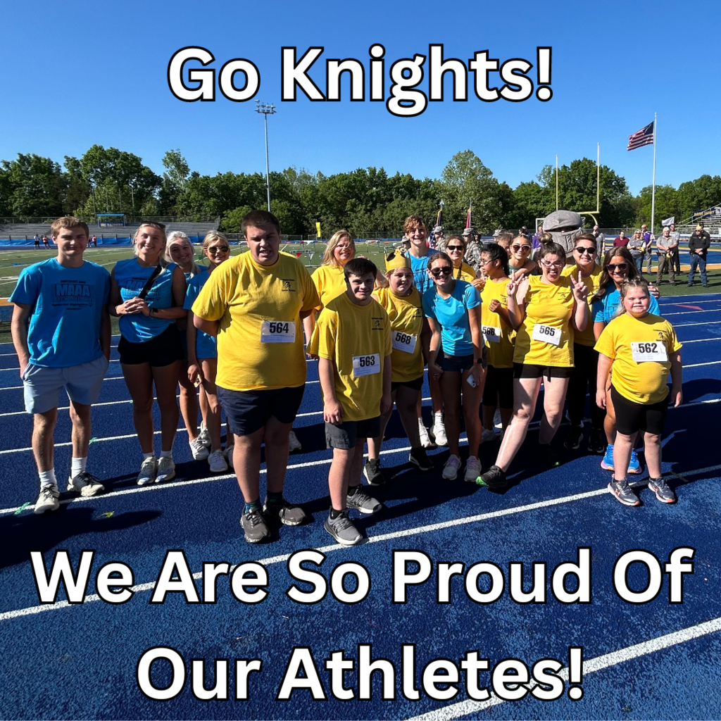 athletes at special olympics track meet