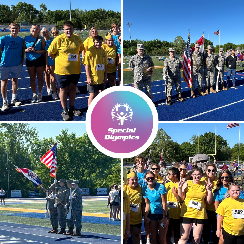 athletes at special olympics track meet