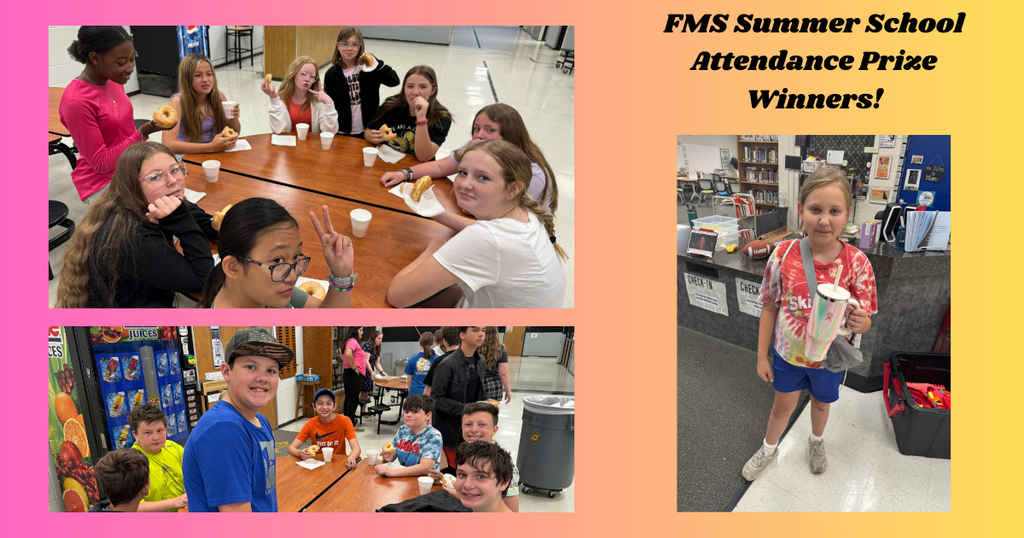 students eating donuts in the cafe and a girl with a new Stanley mug