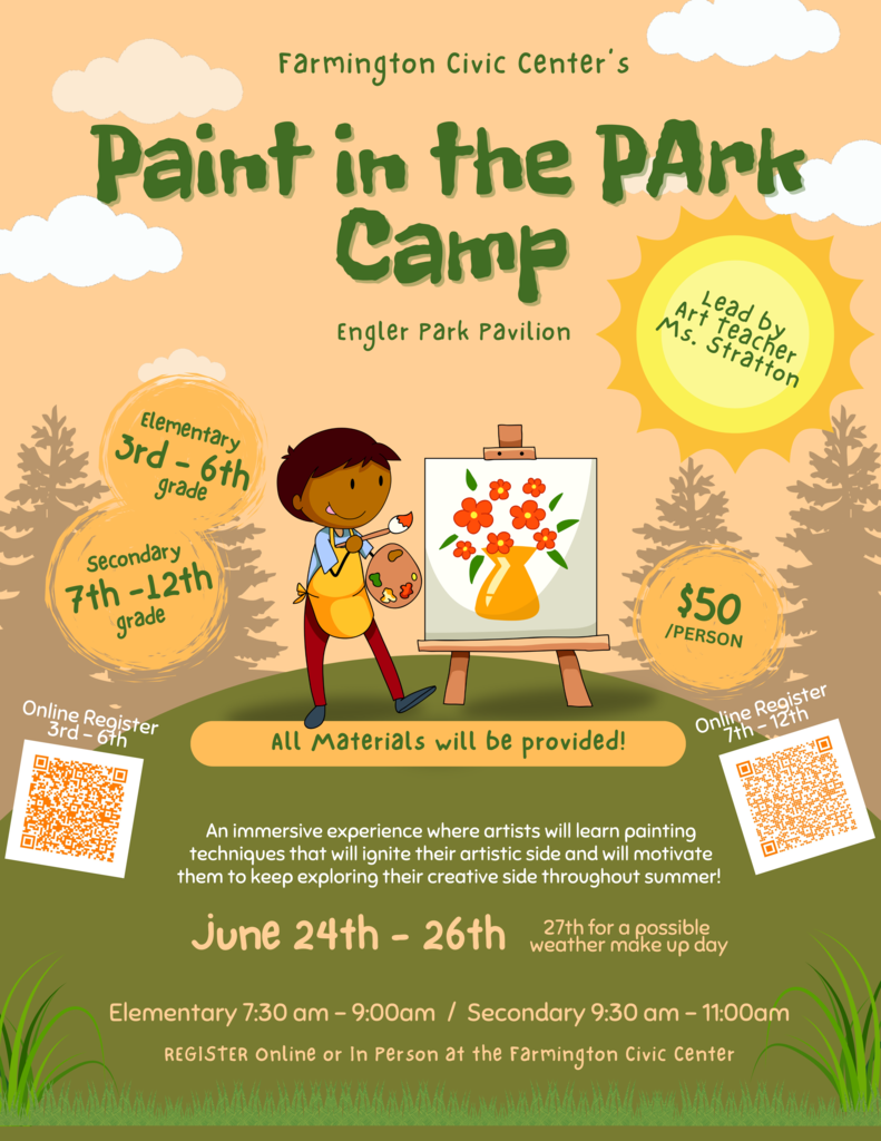 kid painting outside with an easel