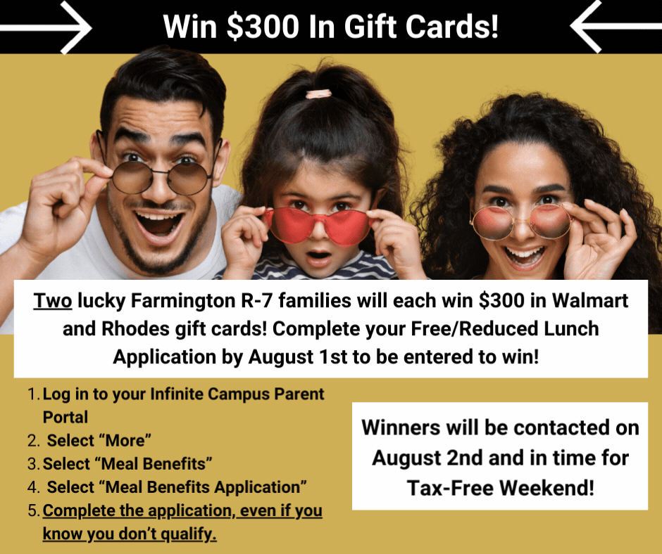 Family of 3 each looking over sunglasses