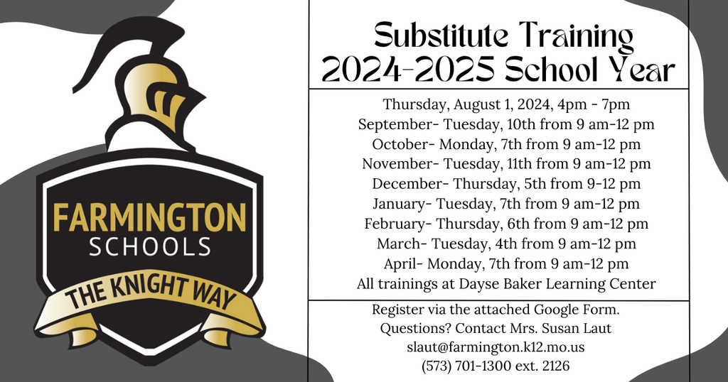 Sub training dates