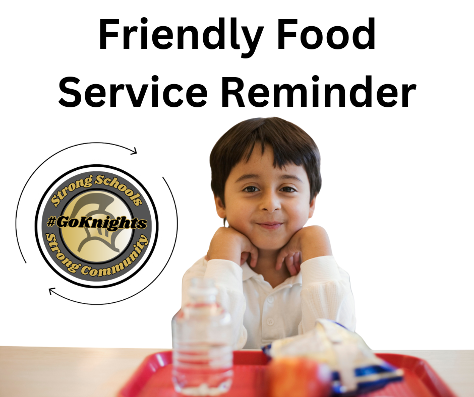 friendly food service reminder