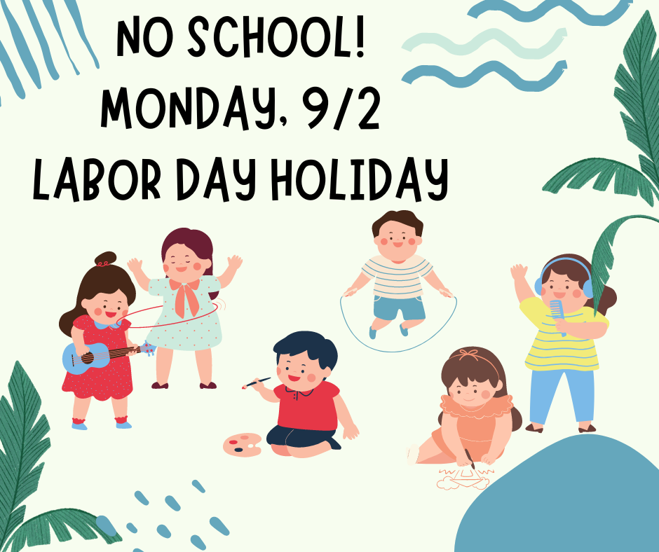 no school for labor day graphic