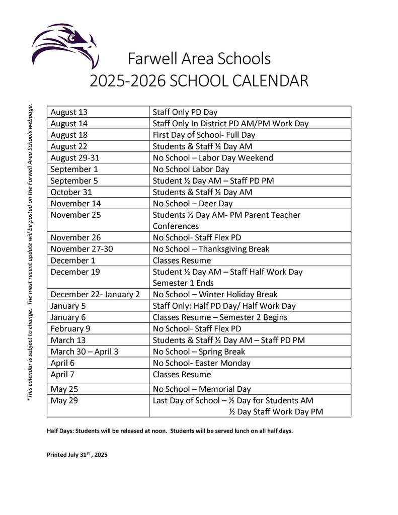 2025-2026 Calendar