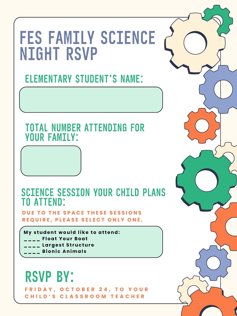 RSVP for FES Family Science Night