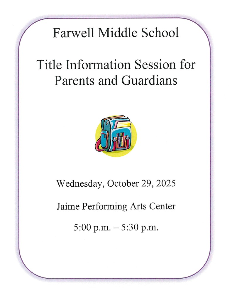 MS Title Information Session 5-5:30PM in Jamie Performing Arts Center