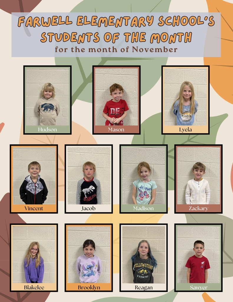 Elementary November Students of the Month