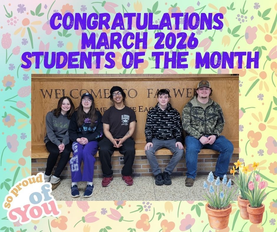 March Students of the Month HS 