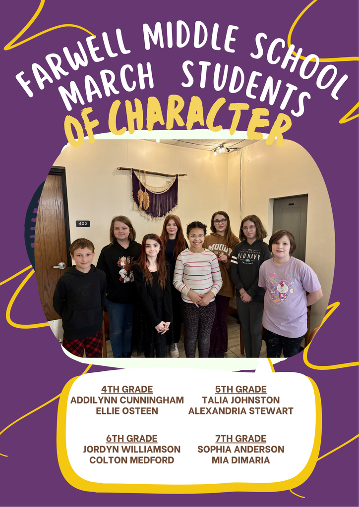 Middle School March Students of Character 2026