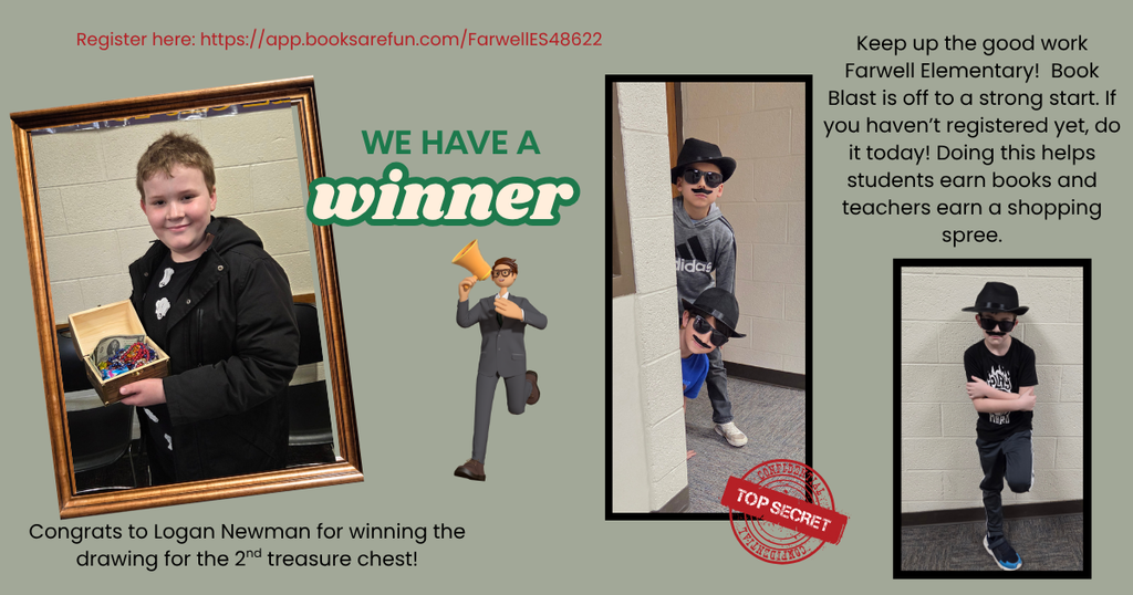 Book Blast congrats to Logan Newman for winning the drawing for the 2nd treasure chest!