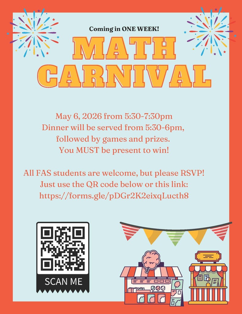 Math Carnival May 6th 2026 5:30pm-7:30PM
