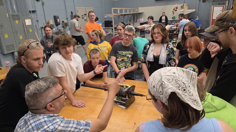 Robotics Students in class