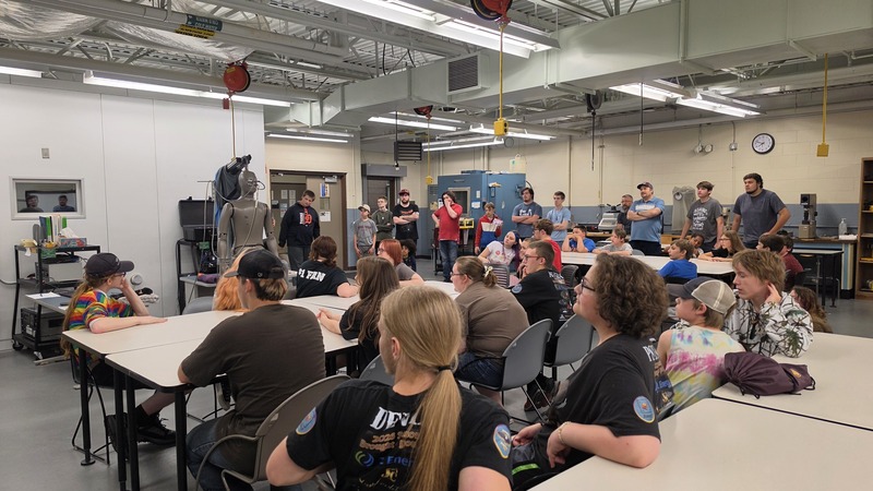 Robotics Students in class