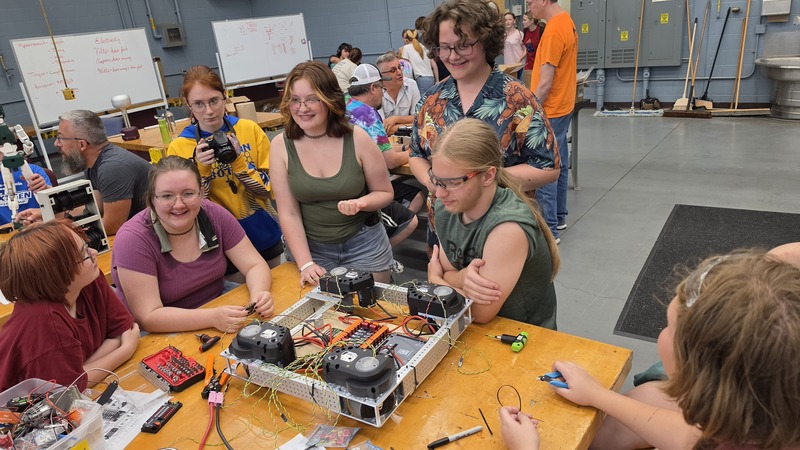 Robotics Students in class