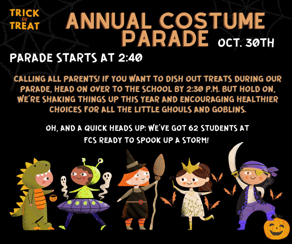 Annual Costume Parade Flyer