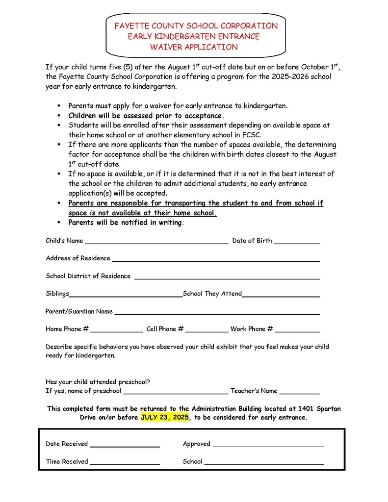 Kdg waiver