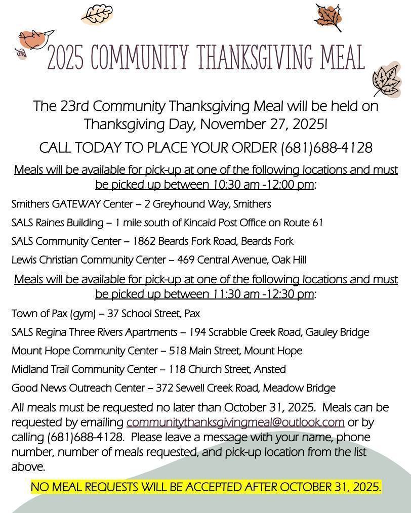 2025 Community Thanksgiving Meal