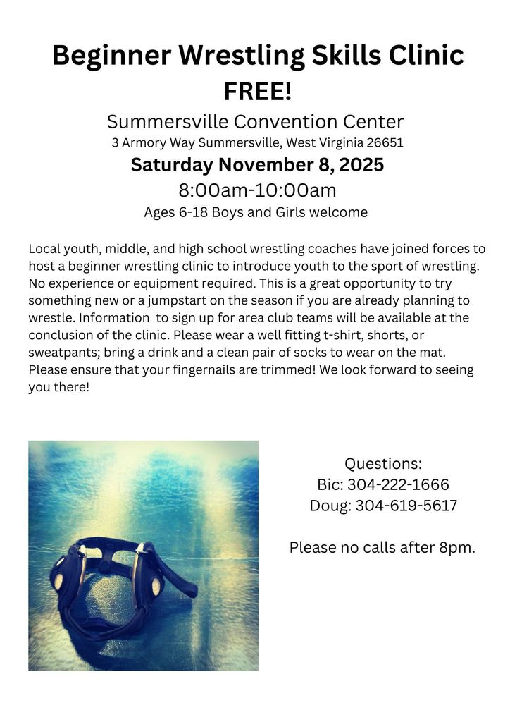 FR5EE WRESTLING CLINIC
