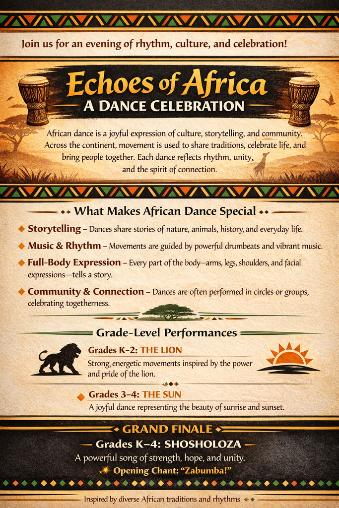 VPK8, Project Aware, and Title I are Hosting "Echoes of Africa" 