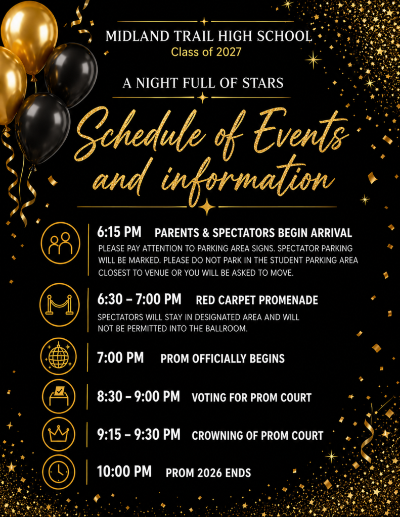 Schedule of Prom Events 2026