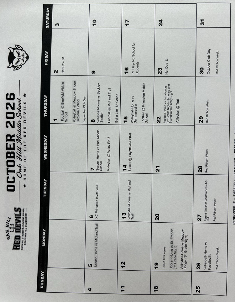 calendar October