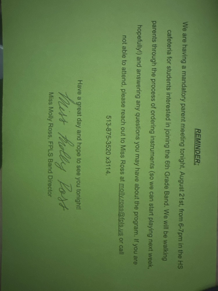 parent reminder letter