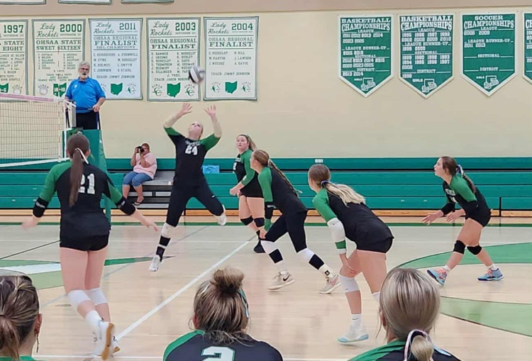 varsity Lady Rockets at home versus Blanchester