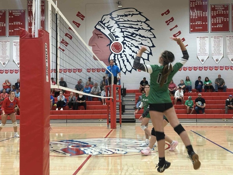 JV volleyball at Peebles