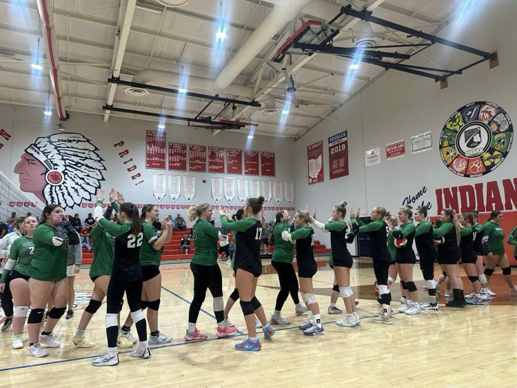 JV volleyball at Peebles