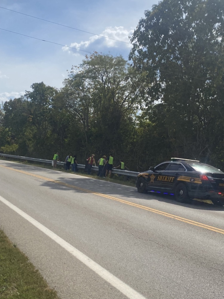 Deputy Noonan following the group