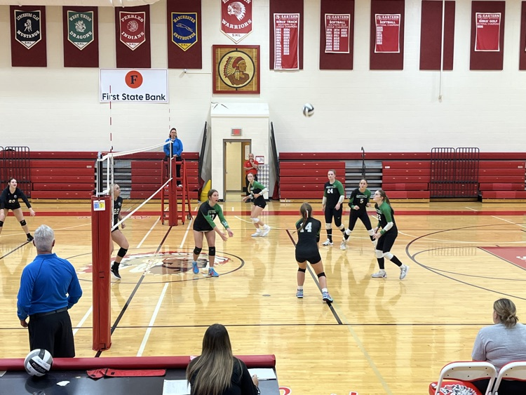 varsity Lady Rockets at Eastern