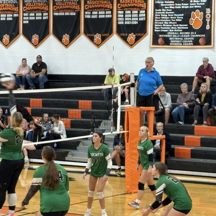 JV team spikes the ball