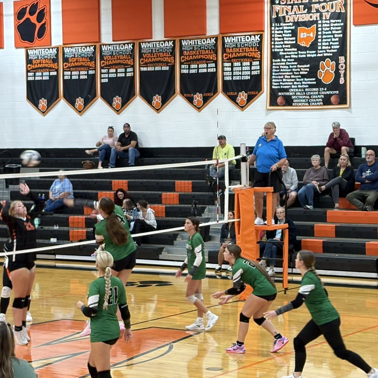 JV team spike the ball
