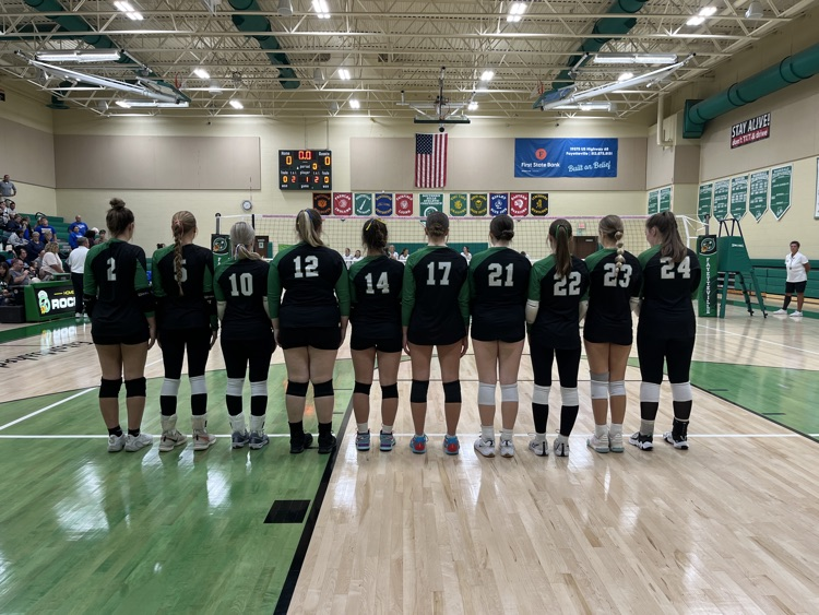 Varsity Lady Rockets volleyball versus Manchester