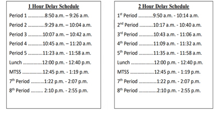 high school schedule