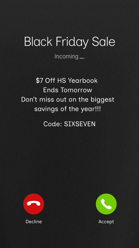 Black Friday sale ends December 5th! Use Code:SIXSEVEN to get a discount