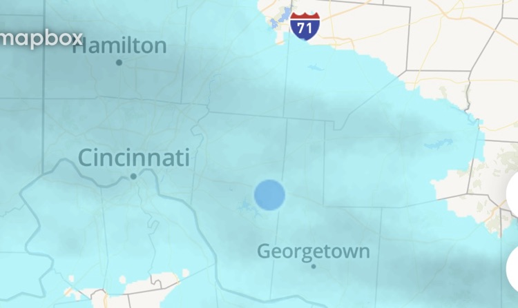 weather radar, Williamsburg, Ohio.