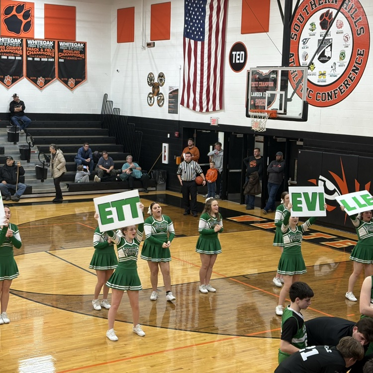 Cheerleaders pumping up the crowd
