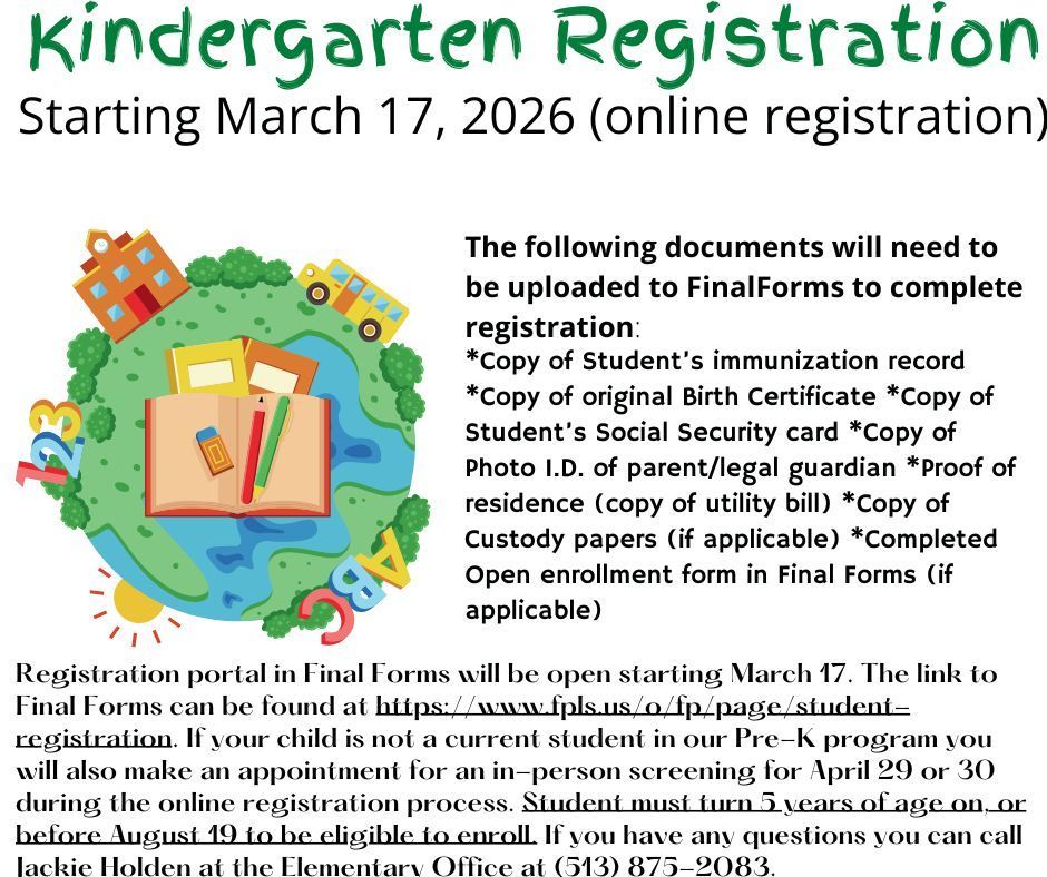 Kindergarten Registration Ad