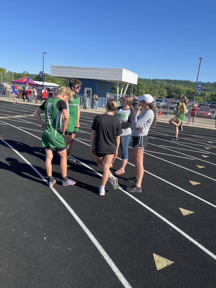 High school track team at league