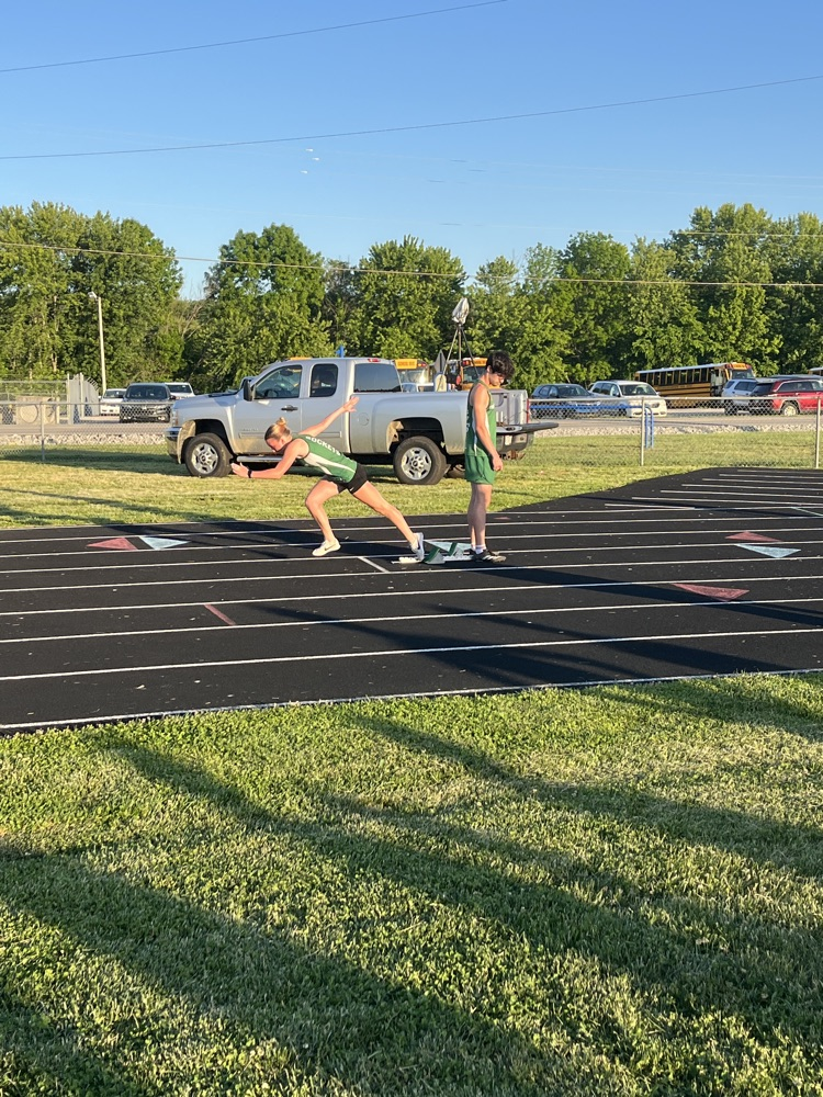 High school track team at league